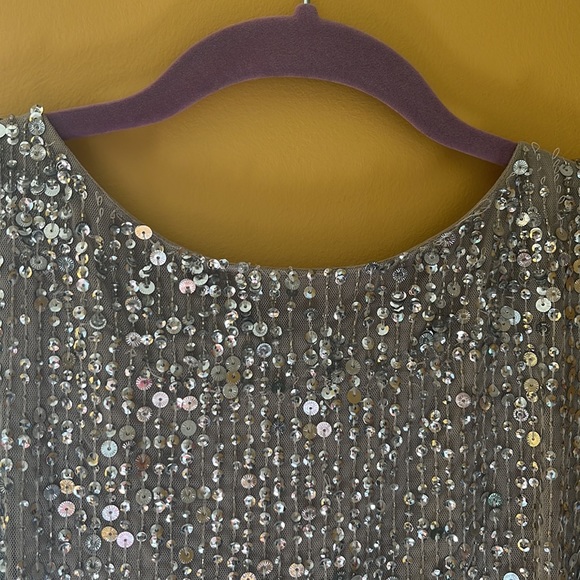 Adrianna Papell Beaded Fringe Dress - Picture 3 of 14